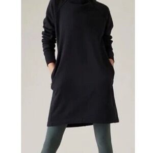 Athleta Black Sweatshirt Dress
